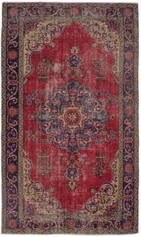 Alfombra Vintage Turca Anudada a Mano - 156 cm x 277 cm