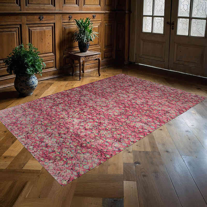 Vintage Turkish Hand-Knotted Rug - 5' 1" x 8'  (61" x 96") - K0076793
