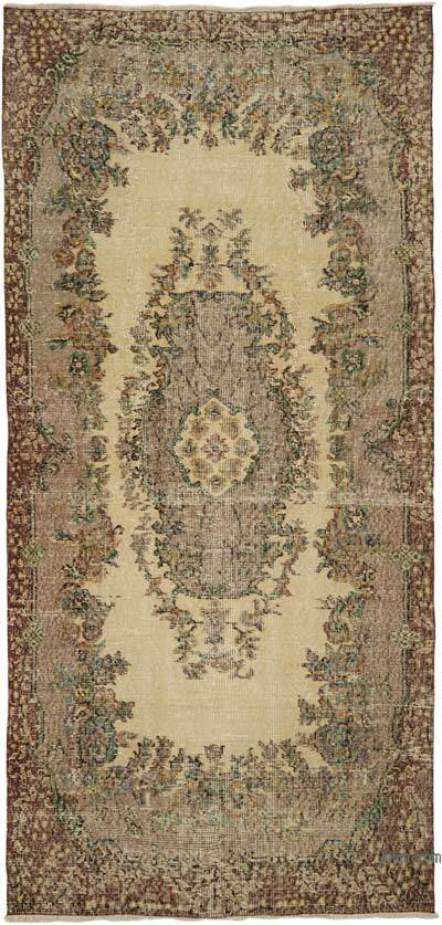 Alfombra Vintage Turca Anudada a Mano - 110 cm x 231 cm