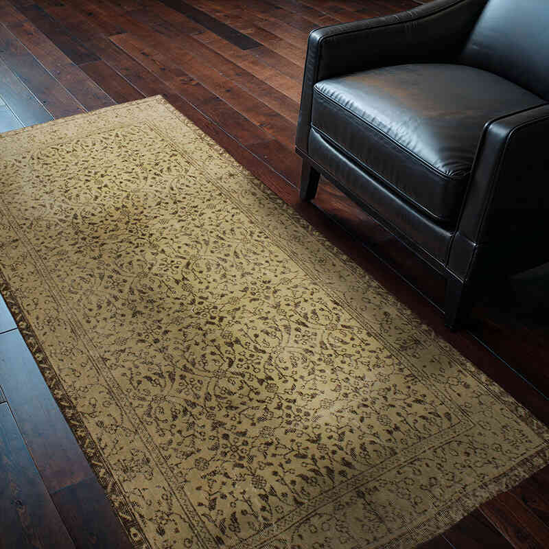 Alfombra Vintage Turca Anudada a Mano - 110 cm x 205 cm - K0076796