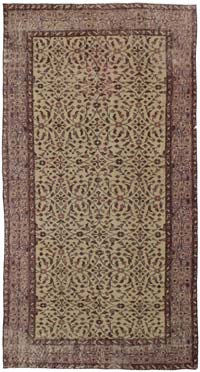 El Dokuma Vintage Halı - 107 cm x 207 cm