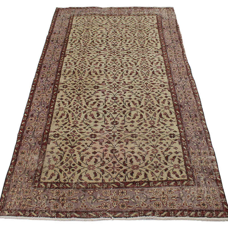 Alfombra Vintage Turca Anudada a Mano - 107 cm x 207 cm - K0076797