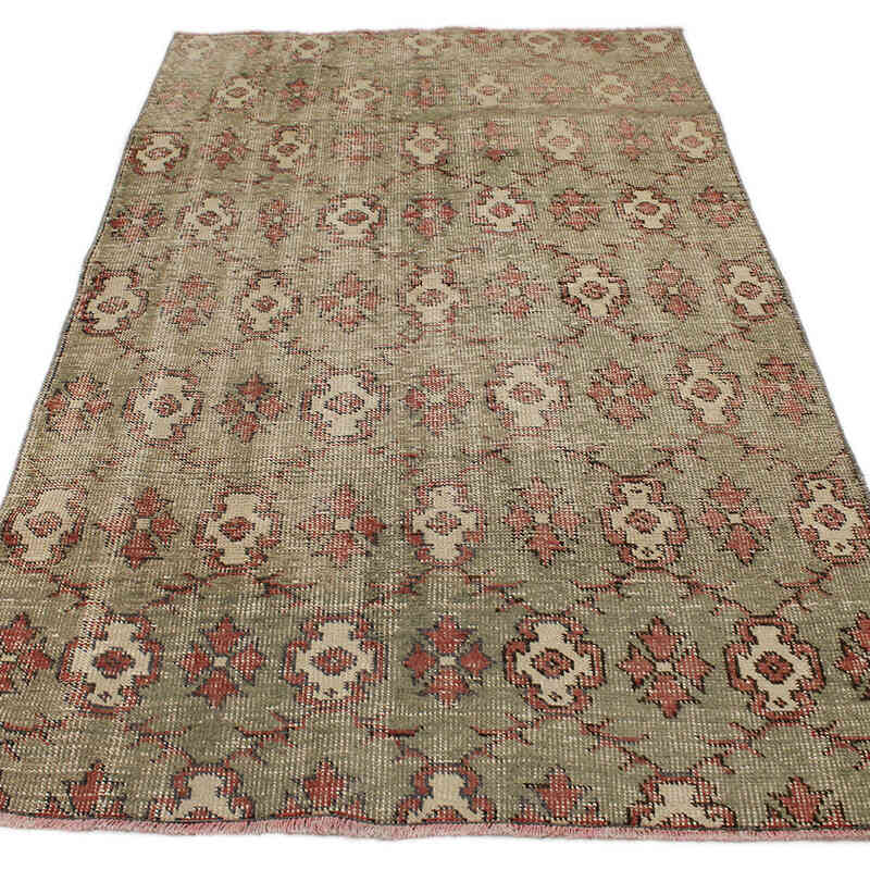 El Dokuma Vintage Halı - 124 cm x 200 cm - K0076799