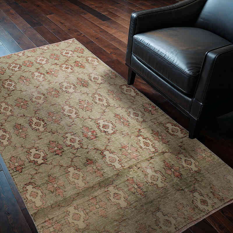 El Dokuma Vintage Halı - 124 cm x 200 cm - K0076799