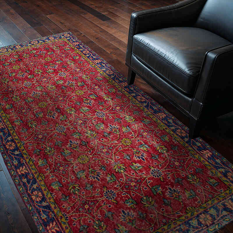Vintage Turkish Hand-Knotted Rug - 3' 10" x 6' 11" (46" x 83") - K0076809