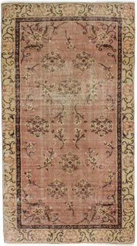 Alfombra Vintage Turca Anudada a Mano - 110 cm x 203 cm