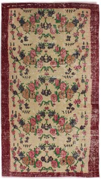 El Dokuma Vintage Halı - 106 cm x 190 cm