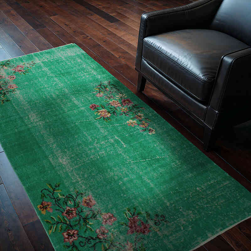 El Dokuma Vintage Halı - 113 cm x 202 cm - K0076818