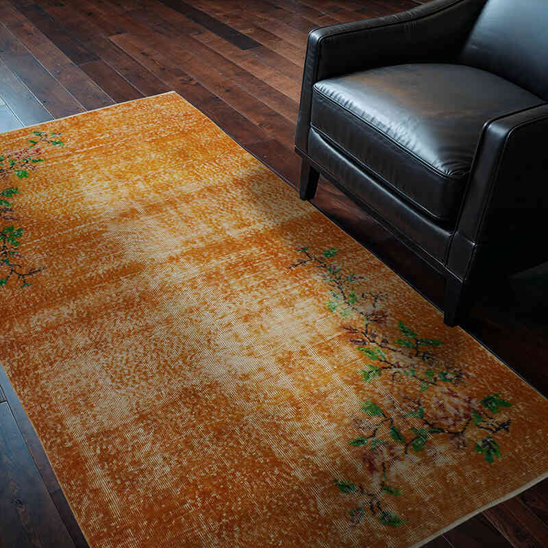 Vintage Turkish Hand-Knotted Rug - 3' 10" x 6' 5" (46" x 77") - K0076820