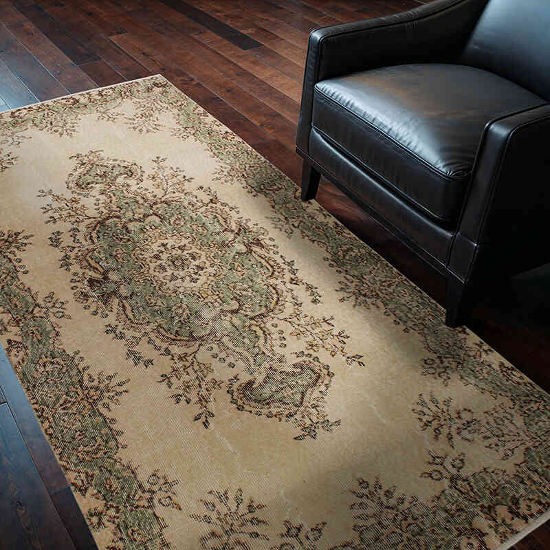 Vintage Turkish Hand-Knotted Rug - 3' 8" x 6' 10" (44" x 82") - K0076821