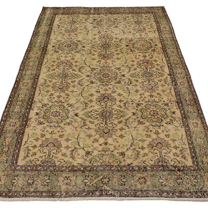 El Dokuma Vintage Halı - 115 cm x 200 cm - K0076823