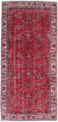 Alfombra Vintage Turca Anudada a Mano - 96 cm x 202 cm