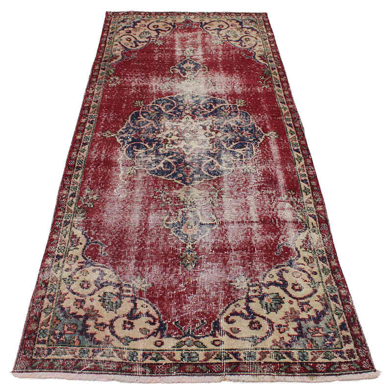 Alfombra Vintage Turca Anudada a Mano - 85 cm x 213 cm - K0076830