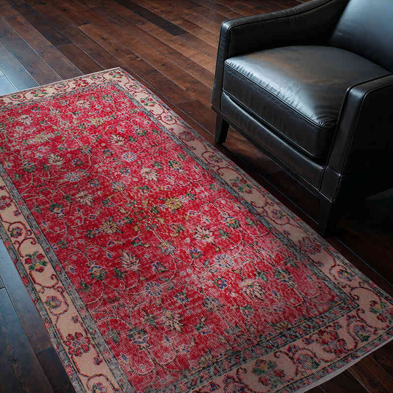 Vintage Turkish Hand-Knotted Rug - 3' 9" x 6' 8" (45" x 80") - K0076831