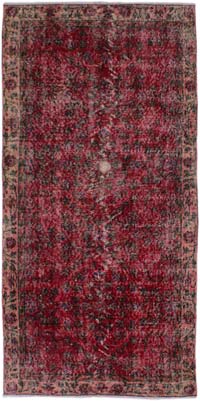 Alfombra Vintage Turca Anudada a Mano - 92 cm x 193 cm