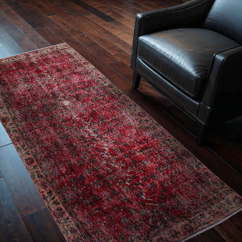 Alfombra Vintage Turca Anudada a Mano - 92 cm x 193 cm - K0076832
