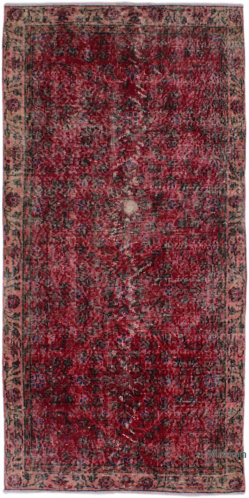Alfombra Vintage Turca Anudada a Mano - 92 cm x 193 cm - K0076832