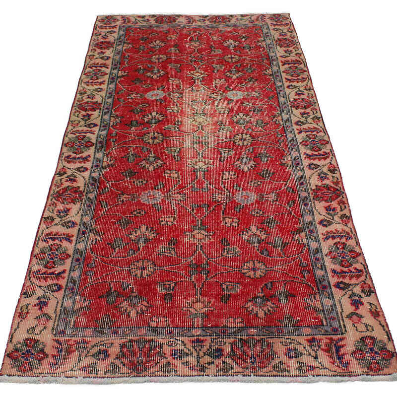 Alfombra Vintage Turca Anudada a Mano - 88 cm x 202 cm - K0076836