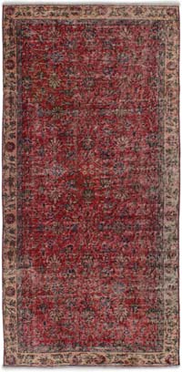 Alfombra Vintage Turca Anudada a Mano - 88 cm x 190 cm