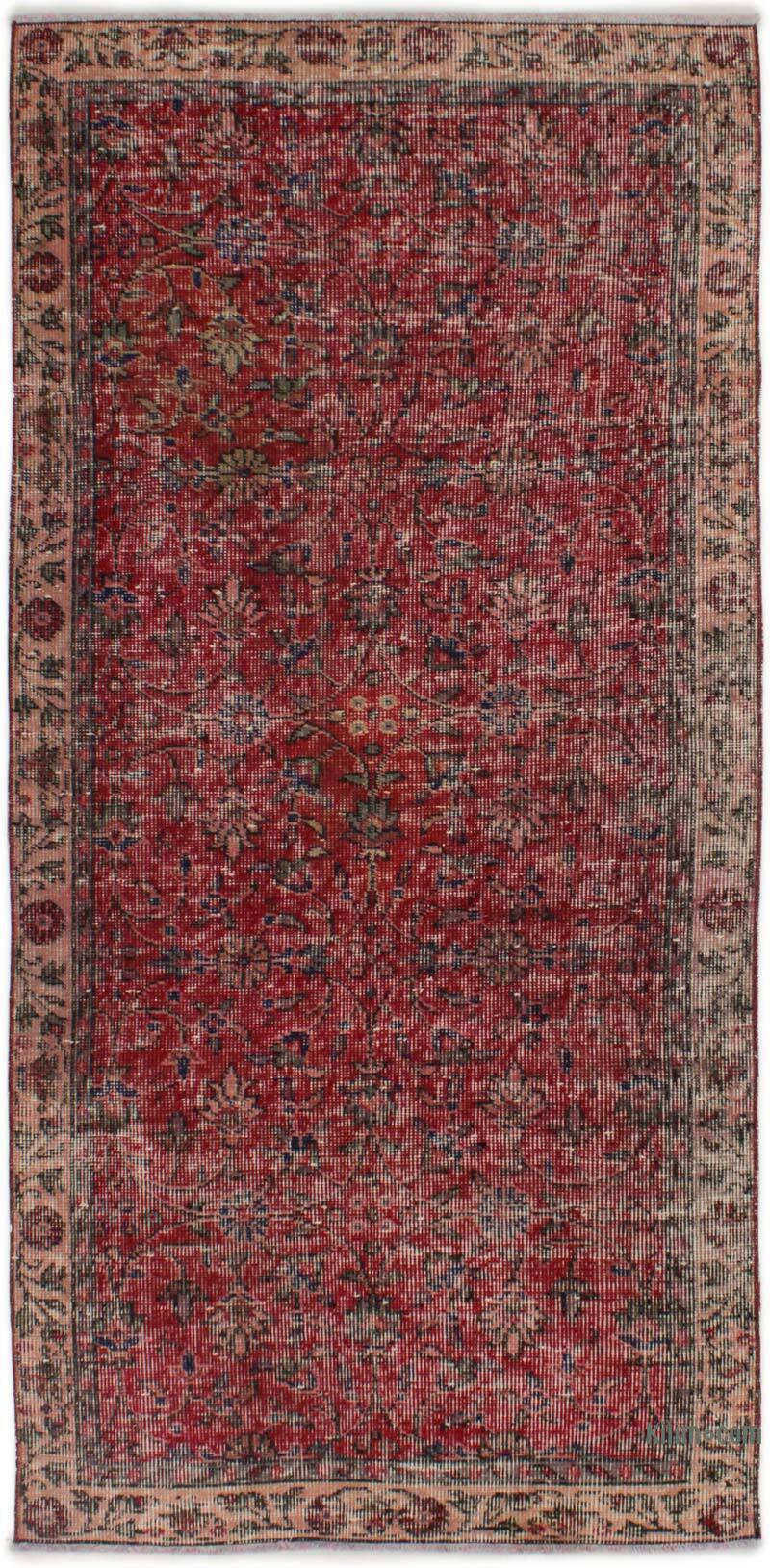 Vintage Turkish Hand-Knotted Rug - 2' 11" x 6' 3" (35" x 75") - K0076838