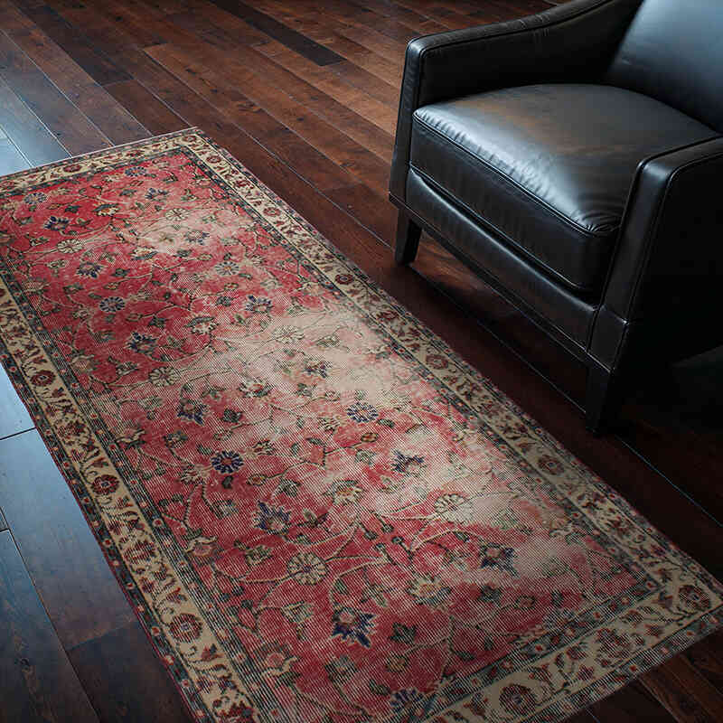 Alfombra Vintage Turca Anudada a Mano - 96 cm x 197 cm - K0076839