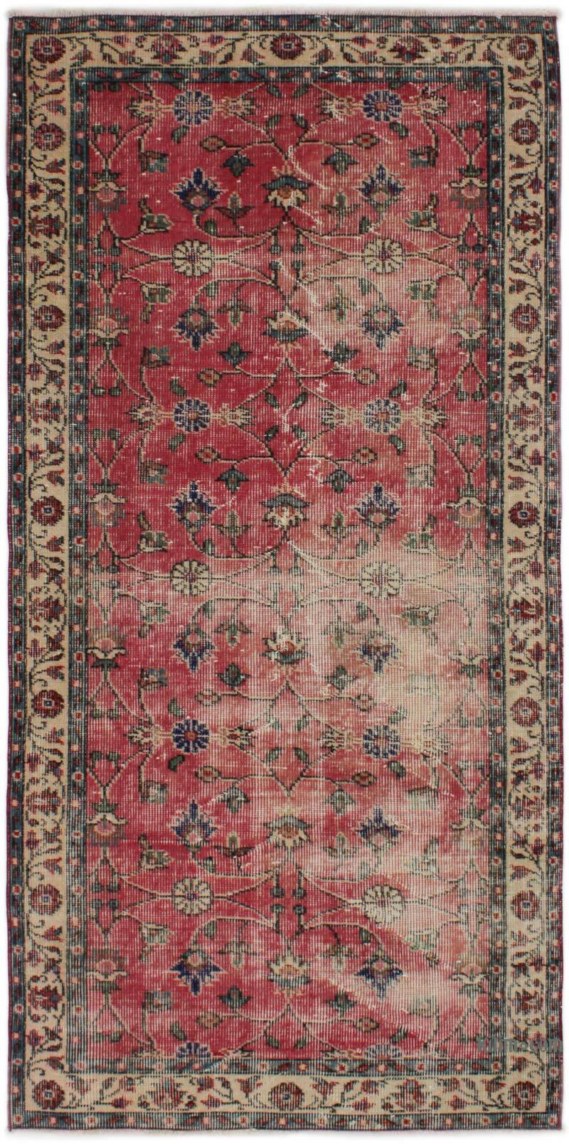 Alfombra Vintage Turca Anudada a Mano - 96 cm x 197 cm - K0076839