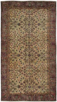 Vintage Turkish Hand-Knotted Rug - 3' 8" x 6' 8" (44" x 80")