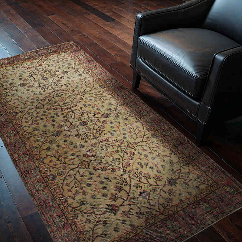 Vintage Turkish Hand-Knotted Rug - 3' 8" x 6' 8" (44" x 80") - K0076842