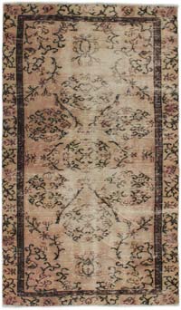 Alfombra Vintage Turca Anudada a Mano - 110 cm x 185 cm