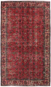 Alfombra Vintage Turca Anudada a Mano - 115 cm x 197 cm