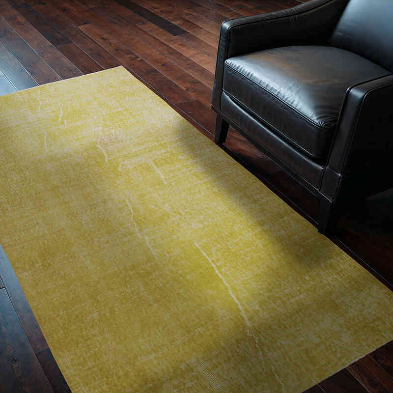 Over-dyed Vintage Hand-Knotted Turkish Rug - 3' 9" x 6' 5" (45" x 77") - K0076854