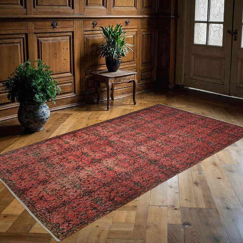Vintage Turkish Hand-Knotted Rug - 3' 11" x 7' 3" (47" x 87") - K0076855