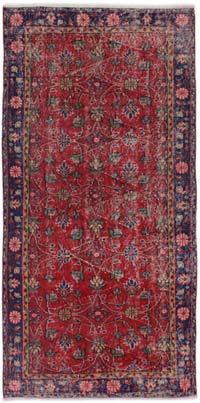 Alfombra Vintage Turca Anudada a Mano - 97 cm x 198 cm