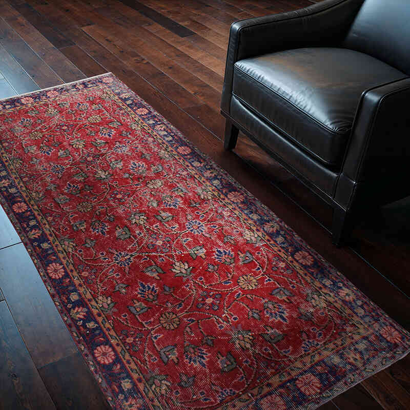 Vintage Turkish Hand-Knotted Rug - 3' 2" x 6' 6" (38" x 78") - K0076857