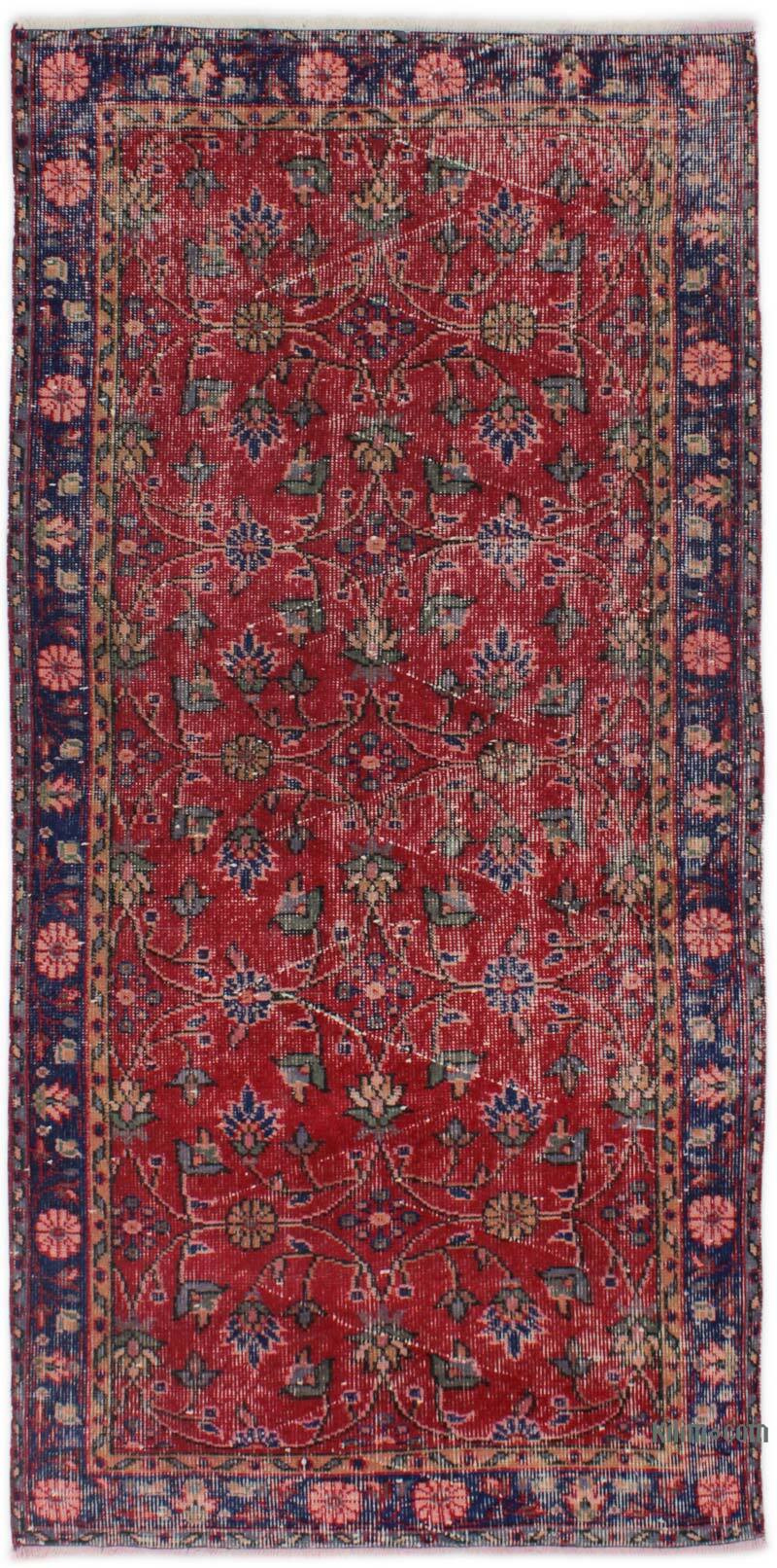 Vintage Turkish Hand-Knotted Rug - 3' 2" x 6' 6" (38" x 78") - K0076857