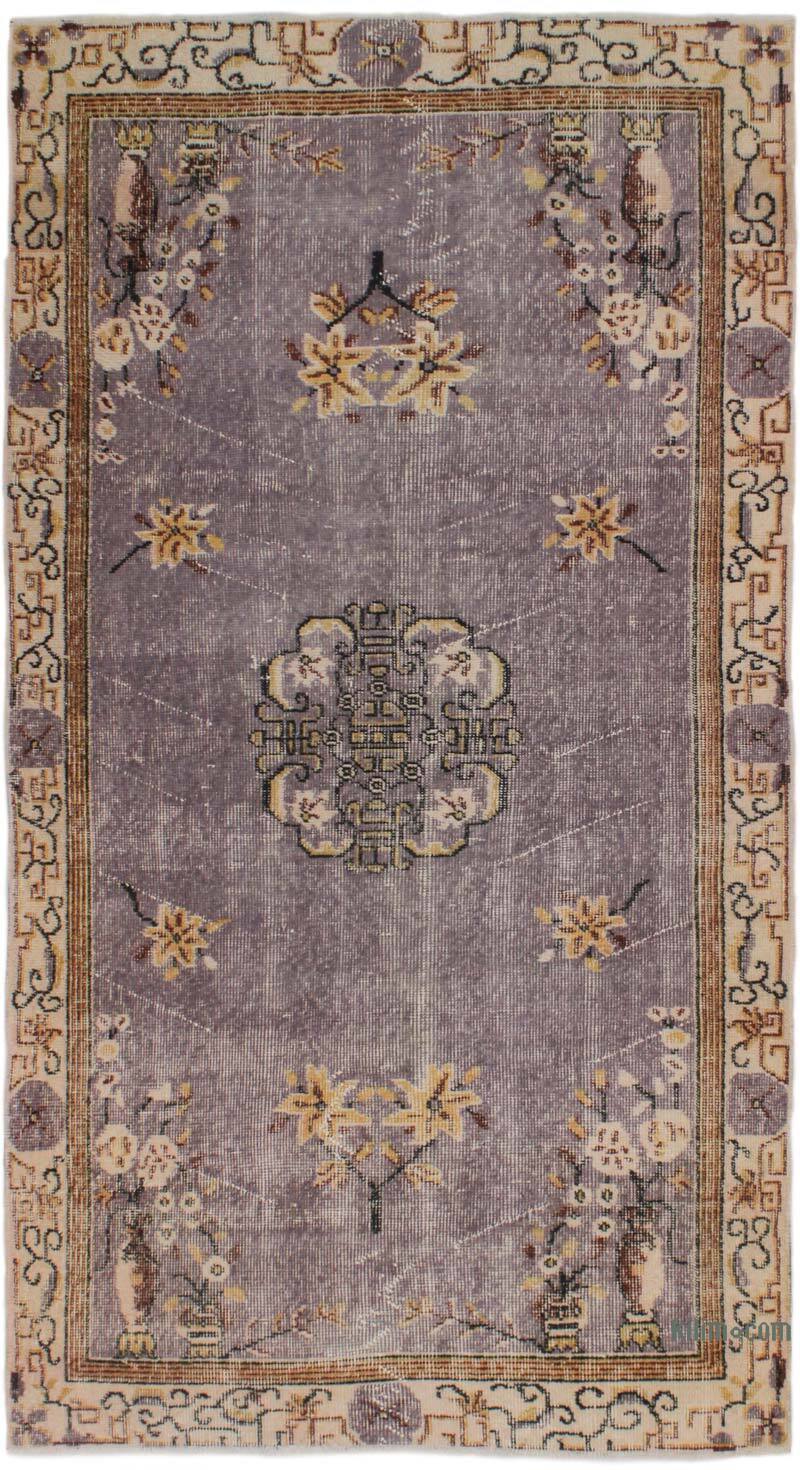 El Dokuma Vintage Halı - 108 cm x 198 cm - K0076860