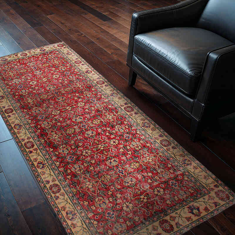 Vintage Turkish Hand-Knotted Rug - 3' 1" x 6' 9" (37" x 81") - K0076862