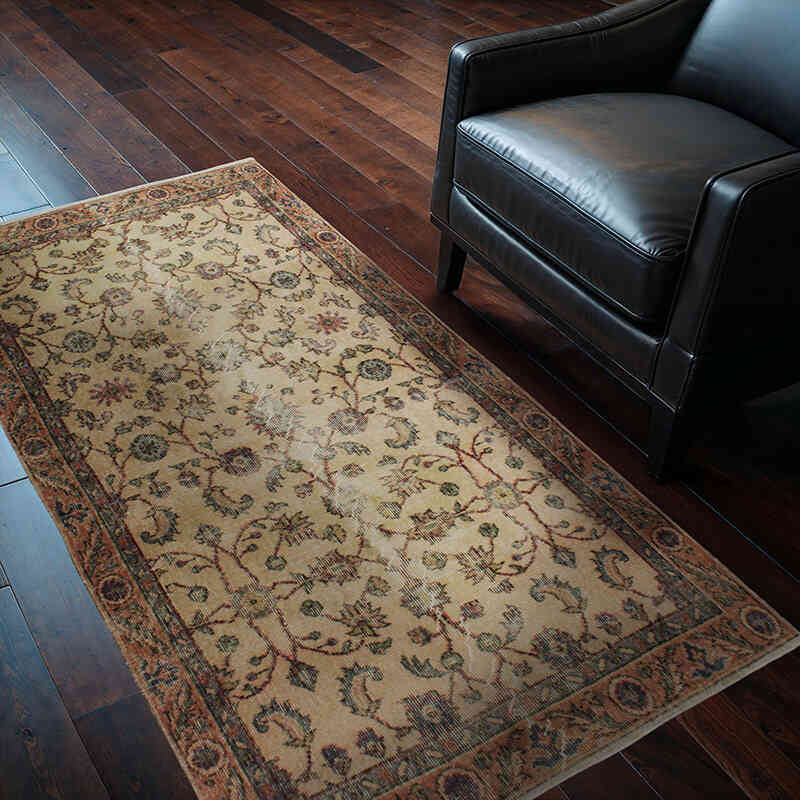 Alfombra Vintage Turca Anudada a Mano - 102 cm x 190 cm - K0076865