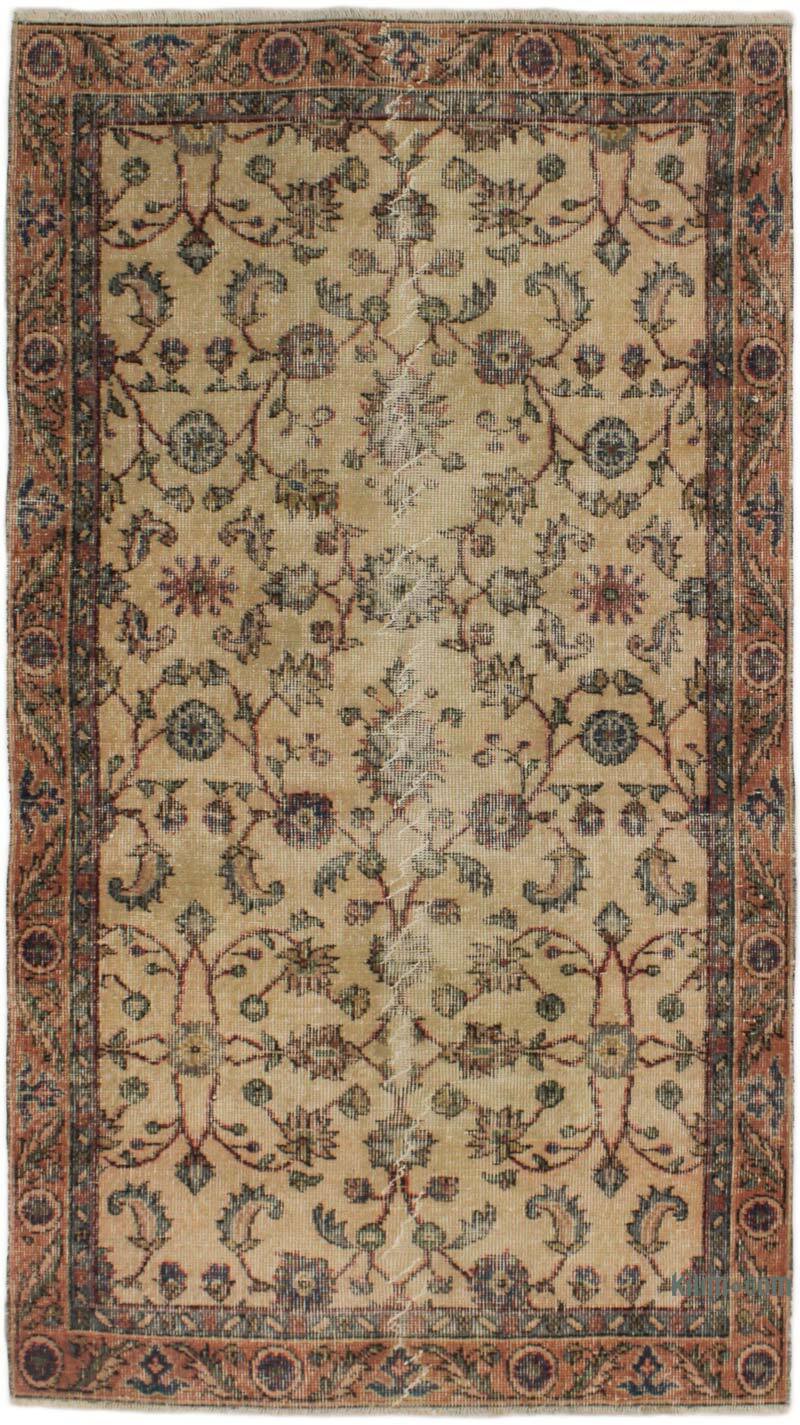 Alfombra Vintage Turca Anudada a Mano - 102 cm x 190 cm - K0076865
