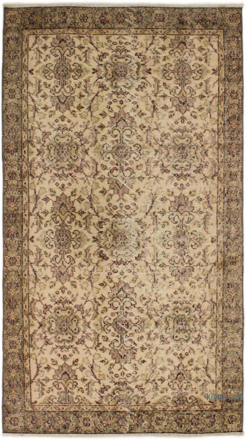 Alfombra Vintage Turca Anudada a Mano - 110 cm x 202 cm - K0076866