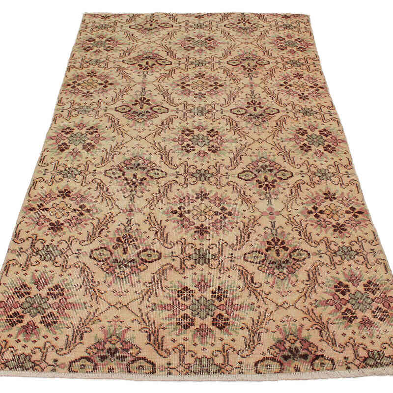 Alfombra Vintage Turca Anudada a Mano - 114 cm x 203 cm - K0076868