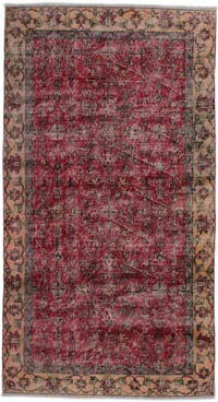 Alfombra Vintage Turca Anudada a Mano - 108 cm x 202 cm