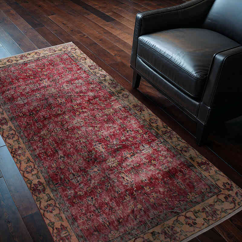 Vintage Turkish Hand-Knotted Rug - 3' 7" x 6' 8" (43" x 80") - K0076878