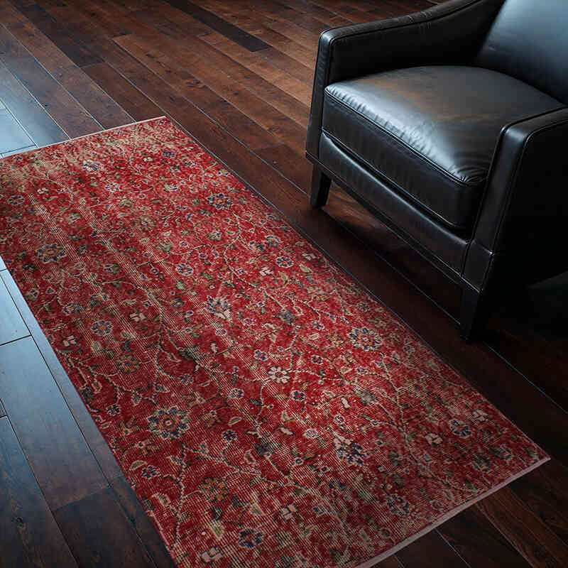 Vintage Turkish Hand-Knotted Rug - 3'  x 6' 2" (36" x 74") - K0076882
