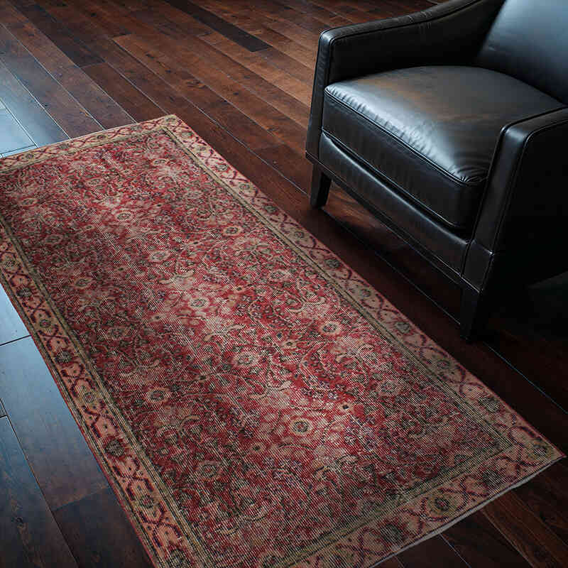 Vintage Turkish Hand-Knotted Rug - 3' 2" x 6' 1" (38" x 73") - K0076884