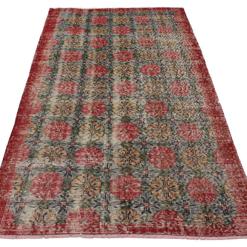El Dokuma Vintage Halı - 107 cm x 206 cm - K0076889