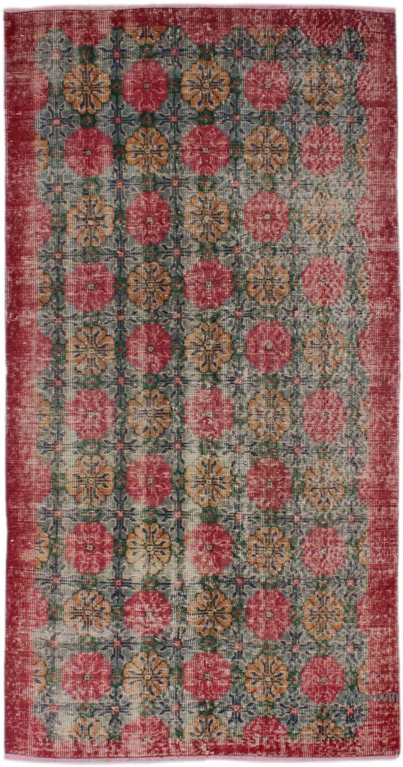 El Dokuma Vintage Halı - 107 cm x 206 cm - K0076889