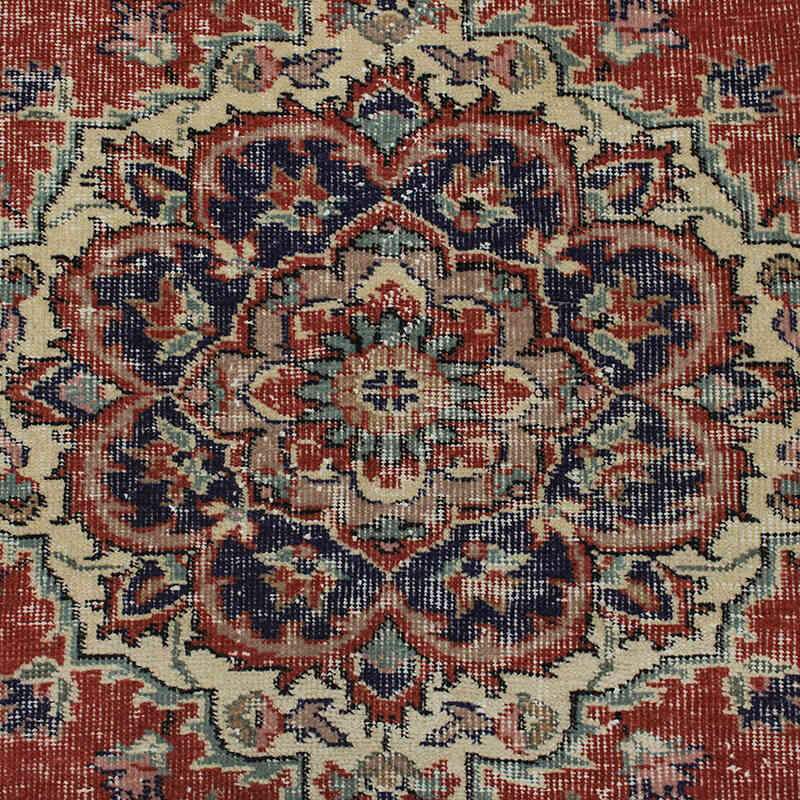 Alfombra Vintage Turca Anudada a Mano - 124 cm x 201 cm - K0076892