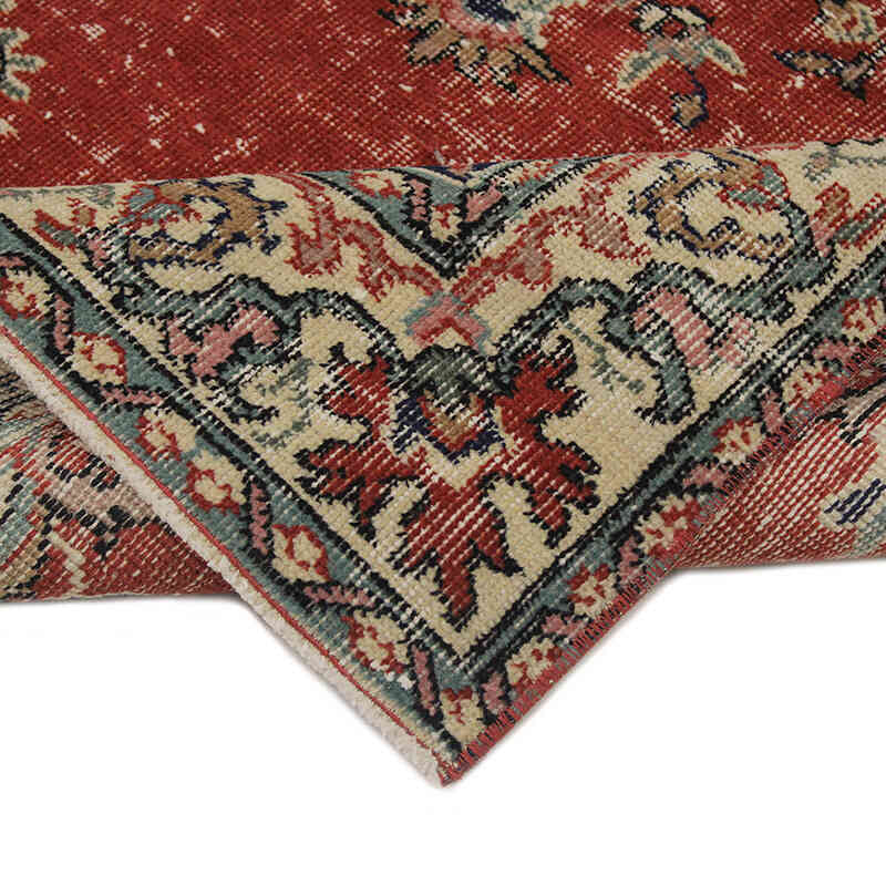 Alfombra Vintage Turca Anudada a Mano - 124 cm x 201 cm - K0076892