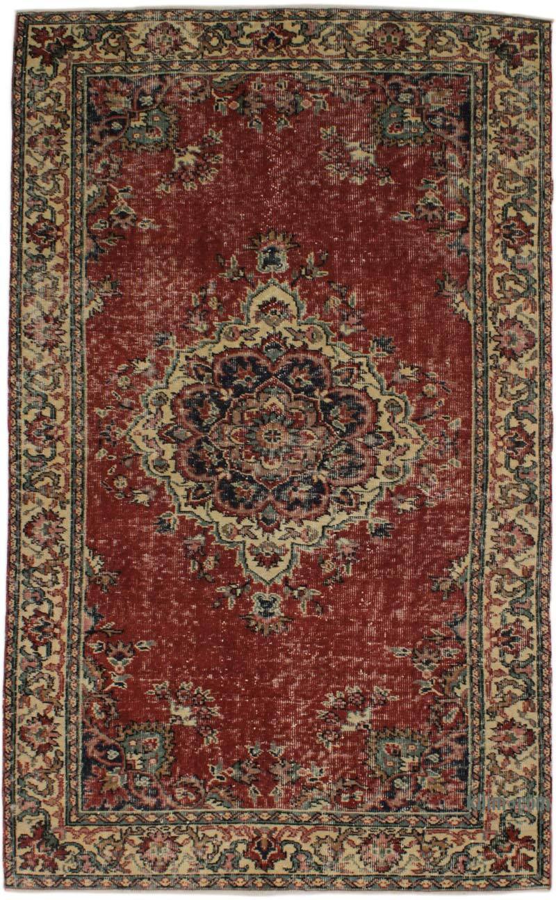 Alfombra Vintage Turca Anudada a Mano - 124 cm x 201 cm - K0076892